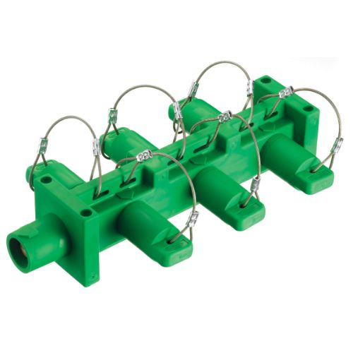 Hubbell Wiring Device-Kellems HBL7DBGN Series 16 Distribution Block ( 1 Male - 6 Females) - Green