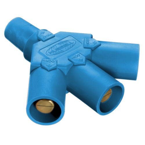 Hubbell Wiring Device-Kellems Series 16 3-Fer Tri-Taps Device, Female to Male/Male/Male - Blue Wire Connectors