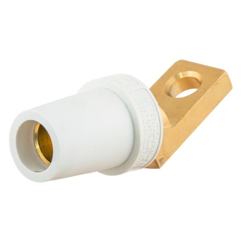 Hubbell Wiring Device-Kellems HBLFOAW Series 16 Offset Straight Style Angled Terminal,Female-White