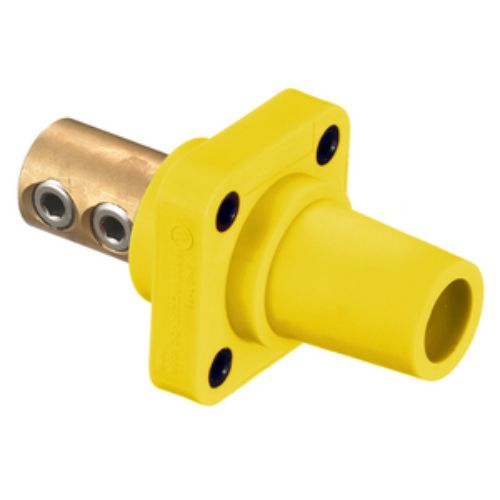 Hubbell Wiring Device-Kellems Series 16 Single Pole 400Amp DSS Receptacle, Female - Yellow Wire Connectors