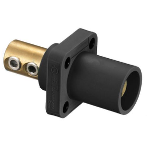 Hubbell Wiring Device-Kellems Series 16 Single Pole 400Amp DSS Receptacle, Male - Black Wire Connectors