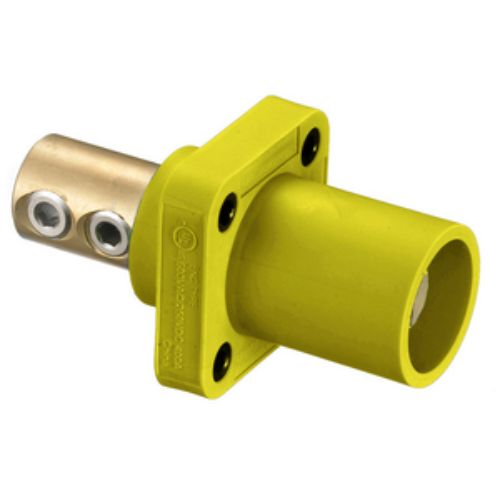Hubbell Wiring Device-Kellems Series 16 Single Pole 400Amp DSS Receptacle, Male - Yellow Wire Connectors