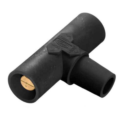 Hubbell Wiring Device-Kellems HBLPTBK Series 16 Paralleling Tee (Female-Male-Male) - Black