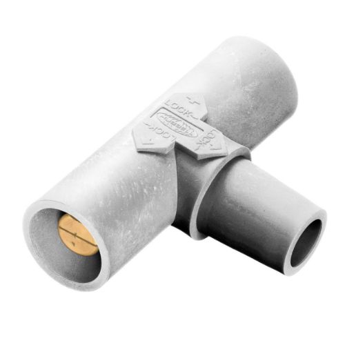 Hubbell Wiring Device-Kellems HBLPTW Series 16 Paralleling Tee (Female-Male-Male) - White