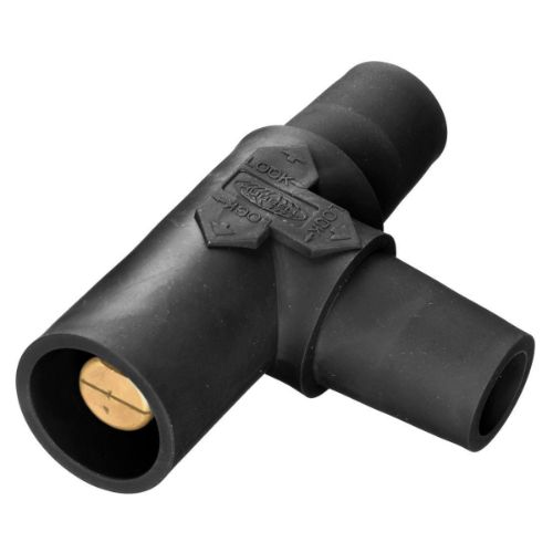Hubbell Wiring Device-Kellems HBLTBK Series 16 Tapping Tee (Female-Female-Male) - Black