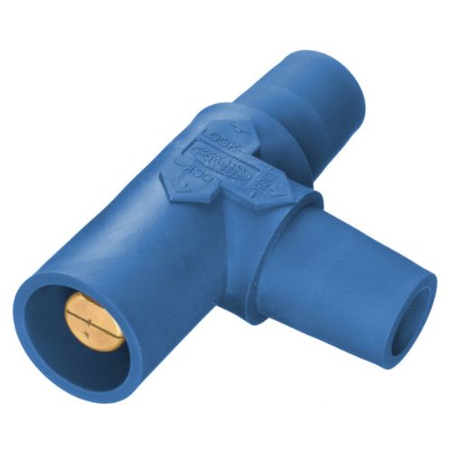 Hubbell Wiring Device-Kellems HBLTBL Series 16 Tapping Tee (Female-Female-Male) - Blue