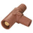 Hubbell Wiring Device-Kellems HBLTBN Series 16 Tapping Tee (Female-Female-Male) - Brown