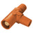 Hubbell Wiring Device-Kellems HBLTO Series 16 Tapping Tee (Female-Female-Male) - Orange