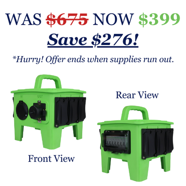 Beetle Box Green, Stackable Spider Box- 50A 125/250V