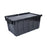 Hand Held Attached Lid Container 27x17x12- Black