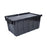 Hand Held Attached Lid Container 27x17x12- Black
