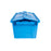 Hand Held Attached Lid Container 27x17x12- Blue