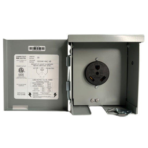 30A RV Power Outlet w/ optional breaker and GFCI