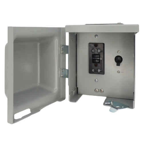 Outdoor GFCI Box, 20A 120V with One Switched NEMA 5-20R