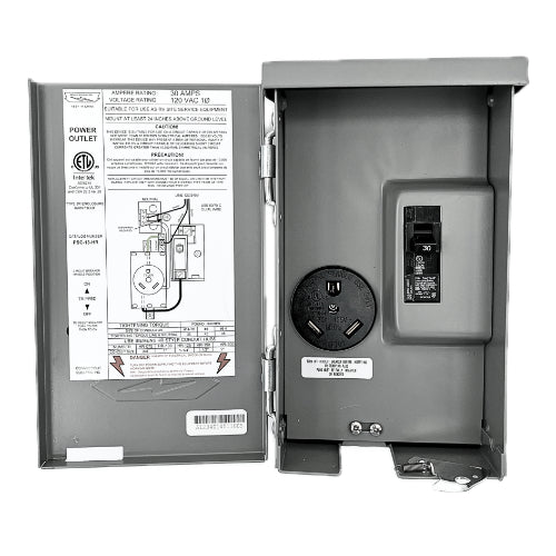 30A, 120V RV Power Outlet with Breaker by CTE