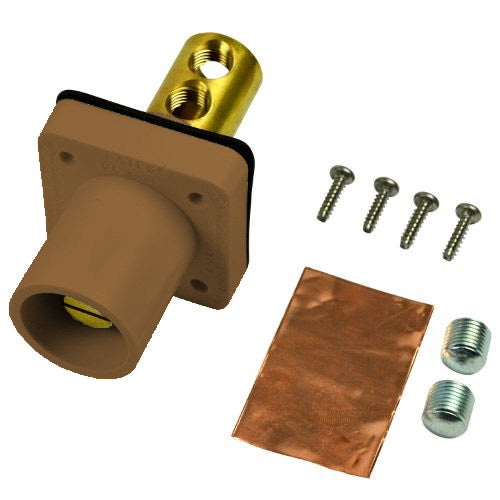 Marinco CL Series Panel Mount (400A/600V)#2-2/0 AWG Male - Brown (F)