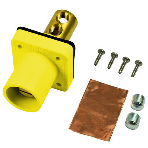 Marinco CL Series Panel Mount (400A/600V)#2-2/0 AWG Male - Yellow