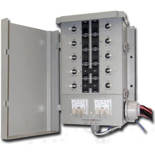 10-circuit G2 manual transfer switch only by CTE, 30A.