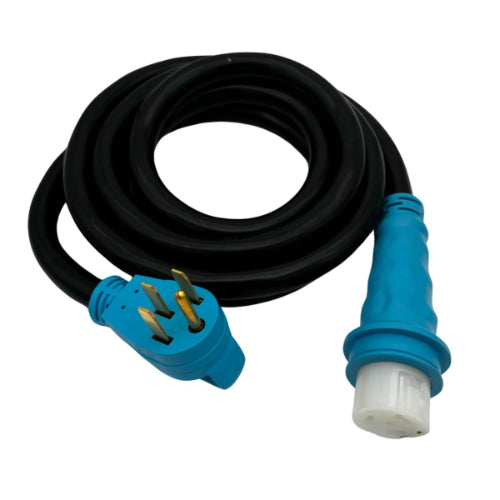 50A RV/EV Extension Cord with Straight Blade to Twist Lock, 15'
