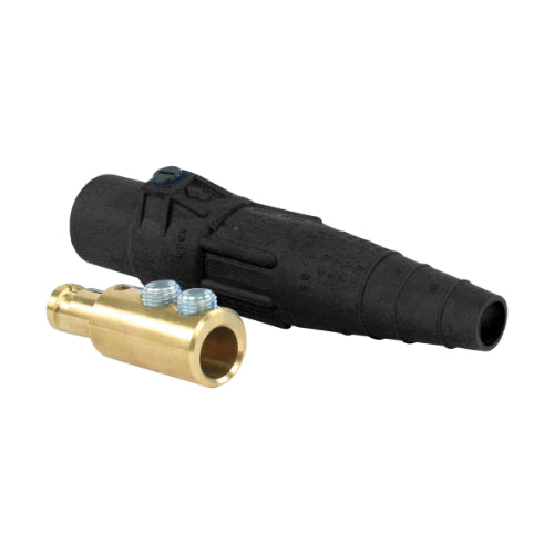 Plug Double Set Screw Non-vulcanized Male2/0 TO 4/0 -BK