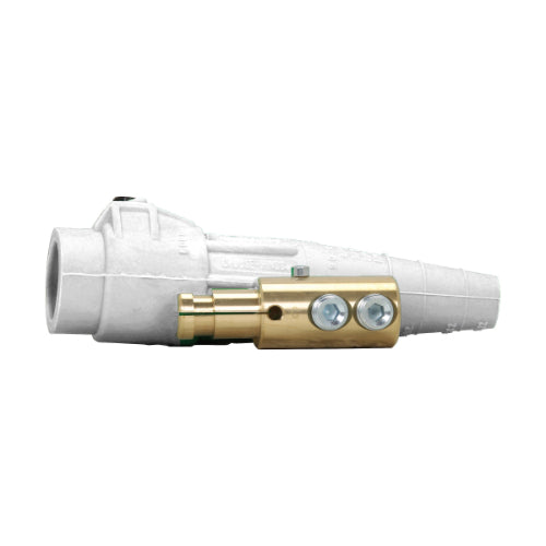 E-Z1018 Male Plug Double Set Screw 2/0 To 4/0 White