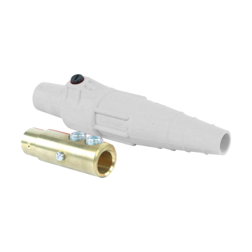 E-Z1018 Female Plug Double Set Screw 2/0 To 4/0 White