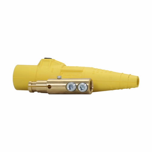 E-Z1018 Male Plug Double Set Screw #2 To 2/0 Yellow