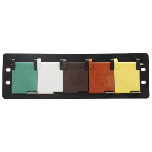 E0200 Female 5 Posi Panel Green White Brown Orange Yellow