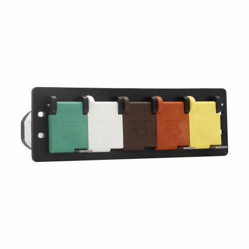 E0200 Male 5 Posi Panel Green White Brown Orange Yellow