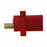 PNL MOUNT, 90 DEG, 16 SER, 1 Hole Busbar, Male, Red, THD INS