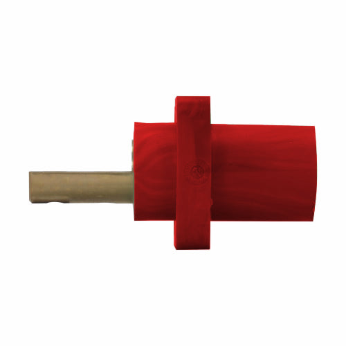 Insulated Male Receptacle Double Hole Busbar Red