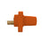 Insulated Female Receptacle Single Hole Busbar Orange