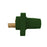 Insulated Female Receptacle Single Hole Busbar Green