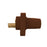 Insulated Female Receptacle Single Hole Busbar Brown