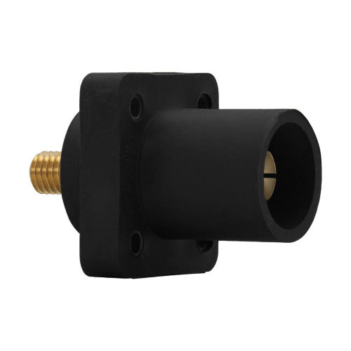 Insulated Male Receptacles - 3/4  Threaded Stud - Black