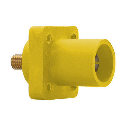 Insulated Male Receptacle Threaded Stud 3/4" Yellow