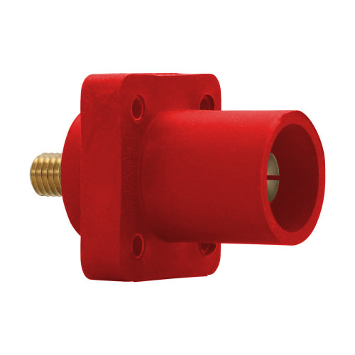 Insulated Male Receptacle Threaded Stud 3/4" Red