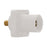 Insulated Male Receptacle Threaded Stud 3/4" White