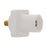 Insulated Male Receptacle Threaded Stud 3/4" White