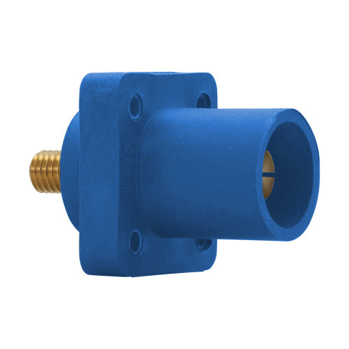 Insulated Male Receptacle Threaded Stud 3/4" Blue