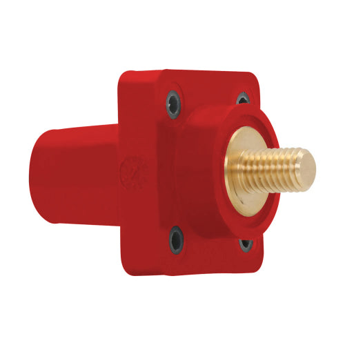 Insulated Female Receptacle Threaded Stud 3/4" Red