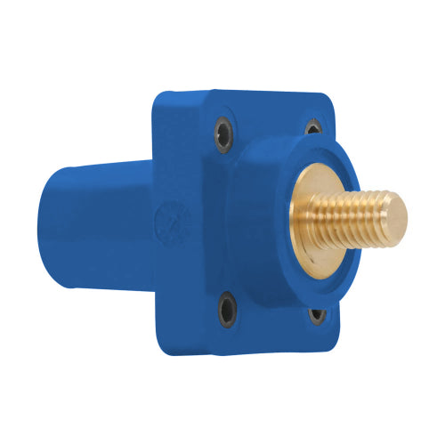 Insulated Female Receptacle Threaded Stud 3/4" Blue