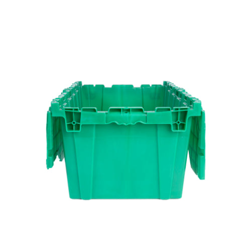 Hand Held Attached Lid Container 27x17x12- Green