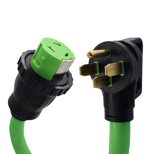50A RV/EV Extension Cord with Straight Blade to Twist Lock, 30'