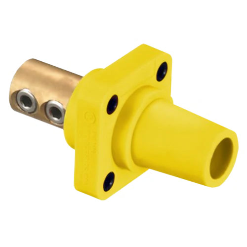Hubbell Wiring Device-Kellems Series 16 Single Pole 400Amp DSS Receptacle, Female - Yellow Wire Connectors