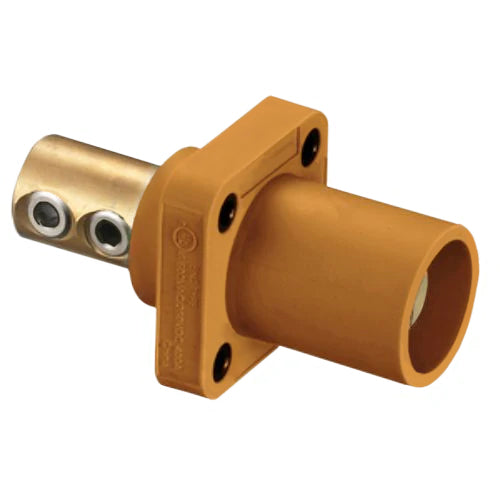 Hubbell Wiring Device-Kellems Series 16 Single Pole 400Amp DSS Receptacle, Male - Orange Wire Connectors