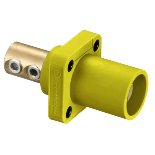 Hubbell Wiring Device-Kellems Series 16 Single Pole 400Amp DSS Receptacle, Male - Yellow Wire Connectors