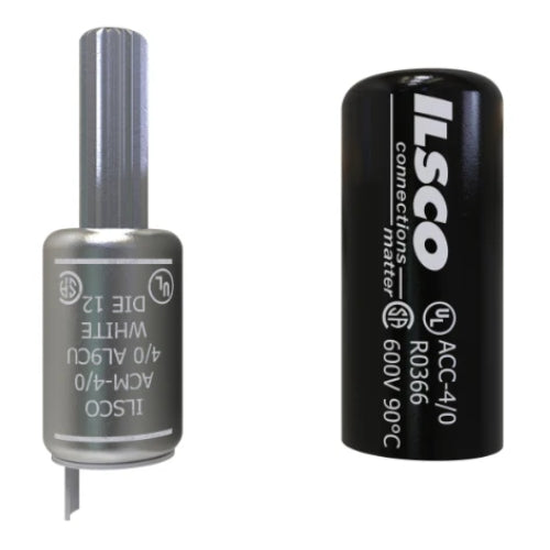 Ilsco Aluminum Compression Pin Adapter 600V 4/0 center pin