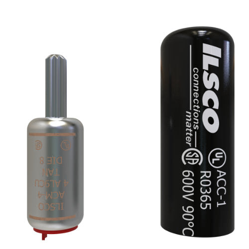 Ilsco Aluminum Compression Pin Adapter 600V 4 AWG center pin
