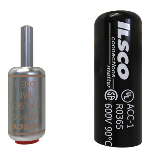 Ilsco Aluminum Compression Pin Adapter 600V 6 AWG center pin